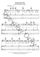 American Pie piano sheet music cover